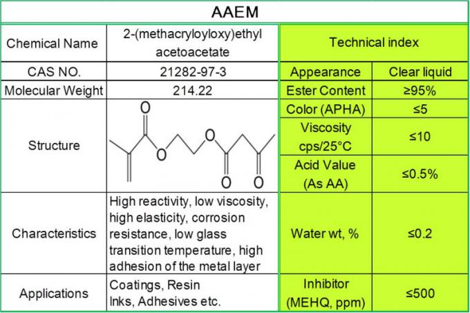 ACETOACETOXYTHYL METHACRYLATE (AAEM) CAS 21282-97-3
