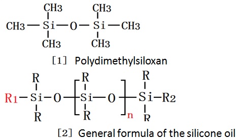 Polydimethylsiloxan, সিলিকন তেল সাধারণ সূত্র